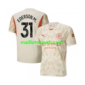Maillot de Foot Manchester City Ederson M 31 Gardien Troisième 2024-25